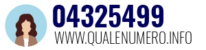 Numero di telefono 04325499 04325499