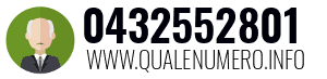 Numero di telefono 0432552801 0432552801