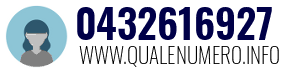 Numero di telefono 0432616927 0432616927