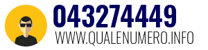 Numero di telefono 043274449 043274449