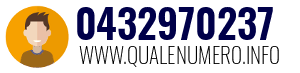 Numero di telefono 0432970237 0432970237