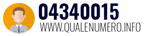 Numero di telefono 04340015 04340015