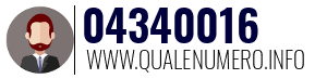 Numero di telefono 04340016 04340016