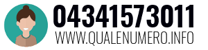 Numero di telefono 04341573011 04341573011