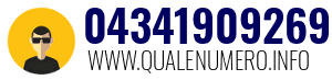 Numero di telefono 04341909269 04341909269