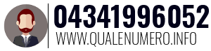 Numero di telefono 04341996052 04341996052