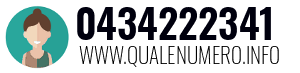 Numero di telefono 0434222341 0434222341