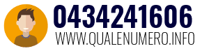 Numero di telefono 0434241606 0434241606