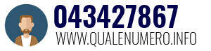 Numero di telefono 043427867 043427867