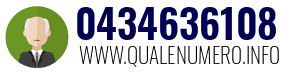 Numero di telefono 0434636108 0434636108