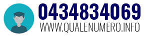 Numero di telefono 0434834069 0434834069