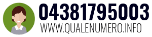 Numero di telefono 04381795003 04381795003