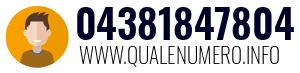 Numero di telefono 04381847804 04381847804