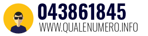 Numero di telefono 043861845 043861845