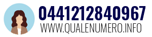Numero di telefono 0441212840967 0441212840967