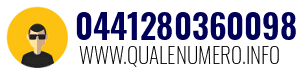 Numero di telefono 0441280360098 0441280360098