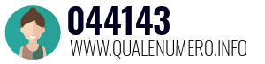 Numero di telefono 044143 044143