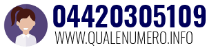 Numero di telefono 04420305109 04420305109