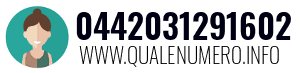 Numero di telefono 0442031291602 0442031291602