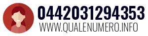 Numero di telefono 0442031294353 0442031294353