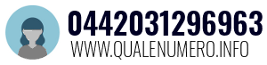Numero di telefono 0442031296963 0442031296963