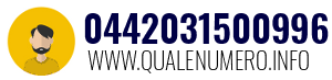 Numero di telefono 0442031500996 0442031500996