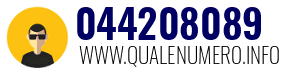 Numero di telefono 044208089 044208089