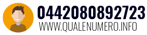 Numero di telefono 0442080892723 0442080892723