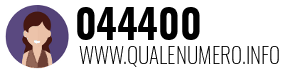 Numero di telefono 044400 044400