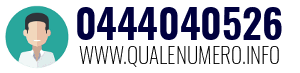 Numero di telefono 0444040526 0444040526