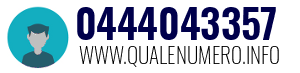 Numero di telefono 0444043357 0444043357