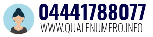 Numero di telefono 04441788077 04441788077