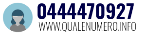 Numero di telefono 0444470927 0444470927