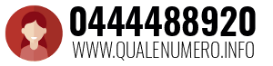 Numero di telefono 0444488920 0444488920
