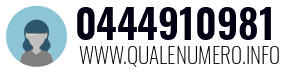 Numero di telefono 0444910981 0444910981