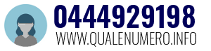 Numero di telefono 0444929198 0444929198