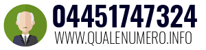 Numero di telefono 04451747324 04451747324