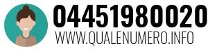 Numero di telefono 04451980020 04451980020