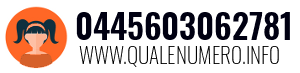 Numero di telefono 0445603062781 0445603062781