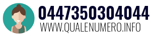 Numero di telefono 0447350304044 0447350304044