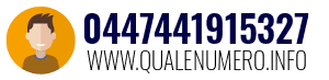 Numero di telefono 0447441915327 0447441915327