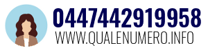 Numero di telefono 0447442919958 0447442919958