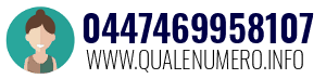 Numero di telefono 0447469958107 0447469958107