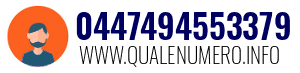 Numero di telefono 0447494553379 0447494553379