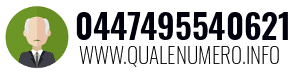 Numero di telefono 0447495540621 0447495540621