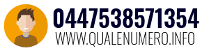 Numero di telefono 0447538571354 0447538571354