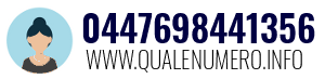 Numero di telefono 0447698441356 0447698441356