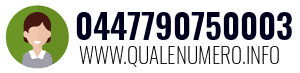 Numero di telefono 0447790750003 0447790750003