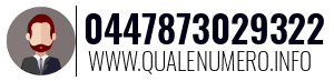 Numero di telefono 0447873029322 0447873029322