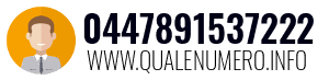 Numero di telefono 0447891537222 0447891537222